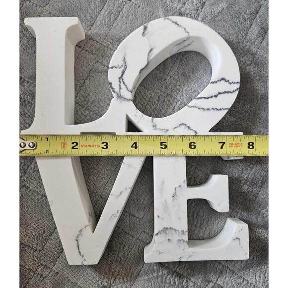 Beautiful White Marble LOVE Home Decor Piece ❤️ 9” X 8” - Picture 5 of 6